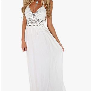 White maxi dress
